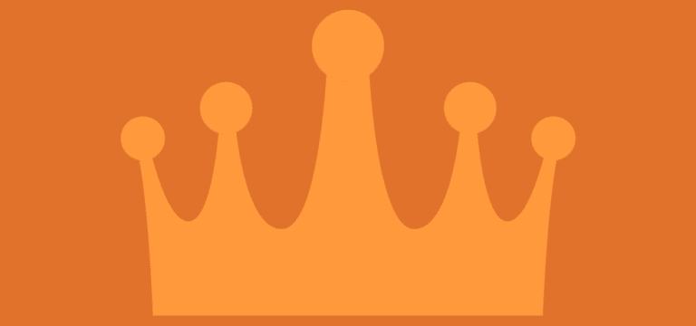 Oranje kroonsymbool op een oranje achtergrond, illustratie voor Koningsdag bij De Rheezerbelten